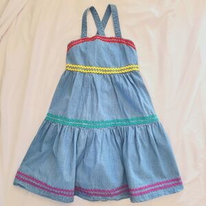 Hanna Andersson denim ric rac dress.